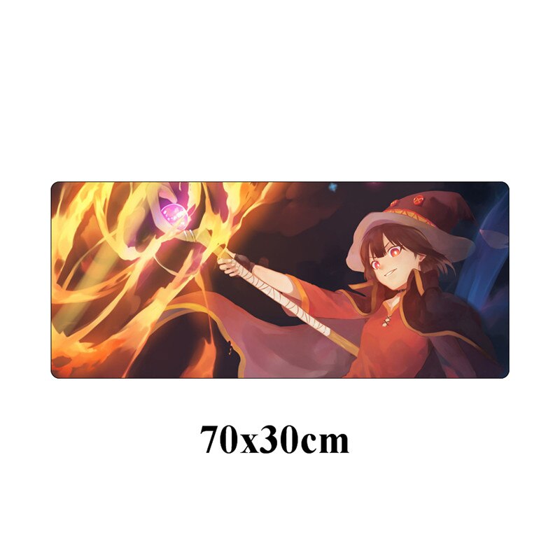 Large 70x30cm Japan Anime Konosuba Mouse Pad Laptop Desk Mouse Mat Locking Edge Rubber Computer Speed Gamer Gaming Mousepad: NO.2