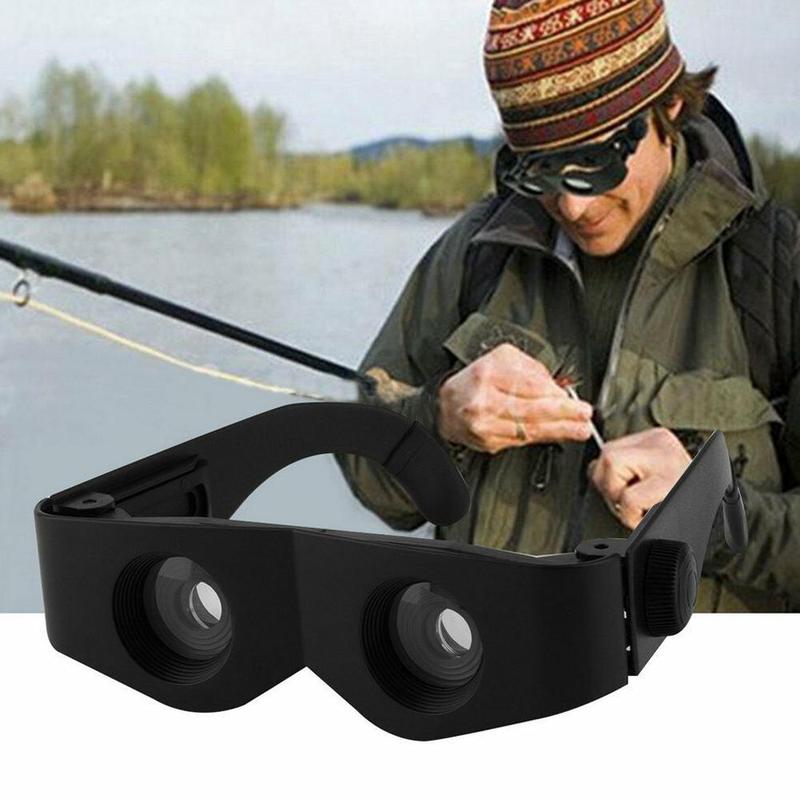 Outdoor Draagbare Vissen Telescoop Bril Plastic Frame Vissen Vergrootglas Hd Head-Mounted Verrekijker