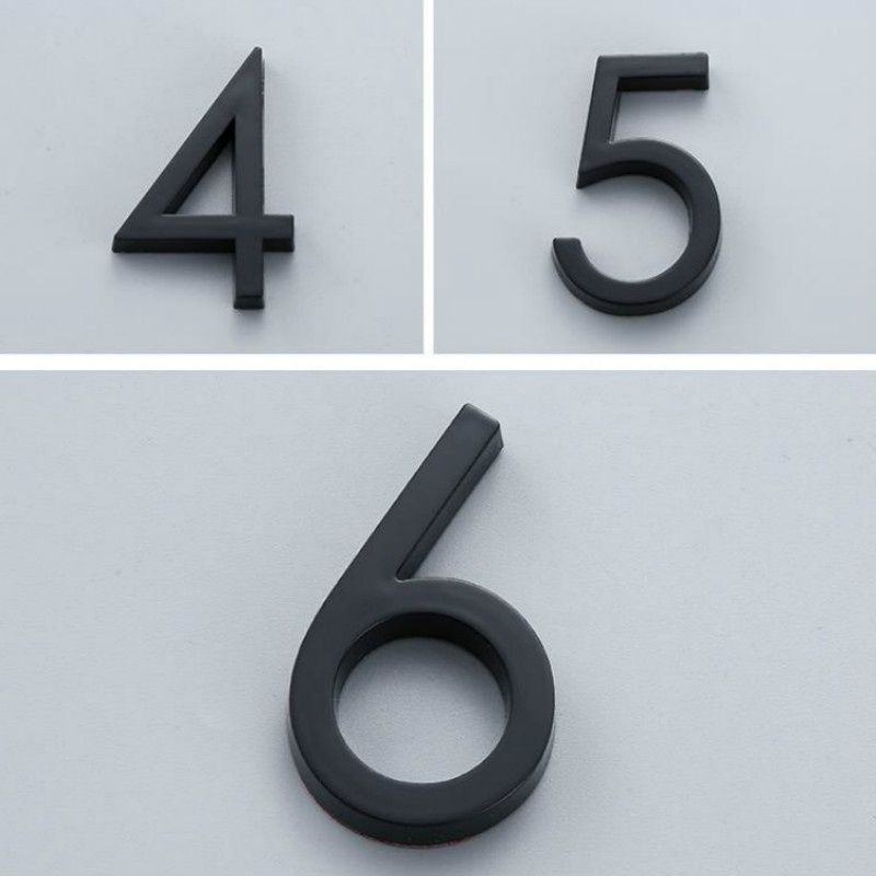 60mm Self Adhesive House Number Sticker For Apartment Plastic Doorplate Home Door Plaque Numbers Signs Mailbox Street Numbers