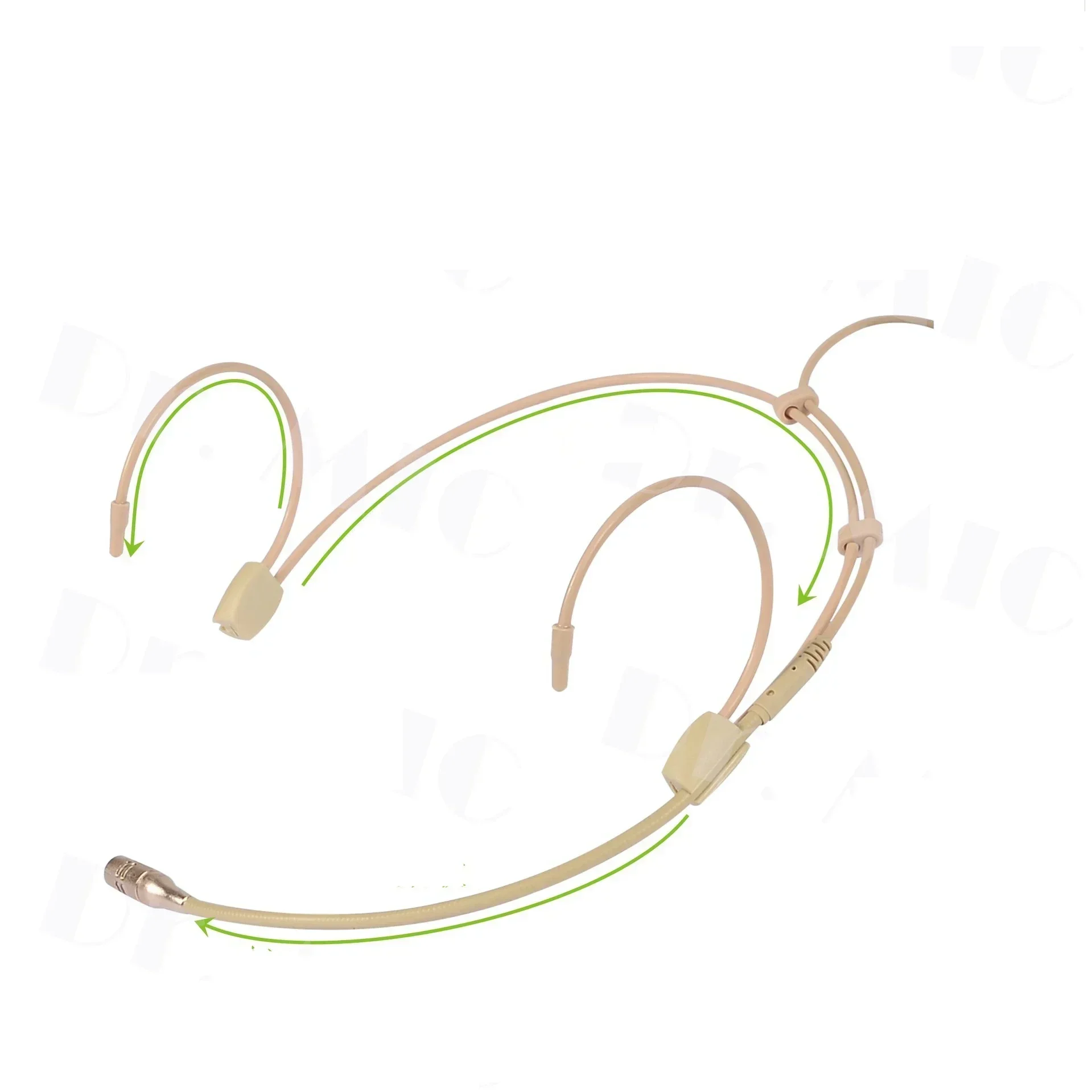 Ohrbügel-Mikrofon, am Kopf getragenes Headset-Mikrofon, omnidirektionales Kondensatormikrofon für mit Mikrofonabdeckung