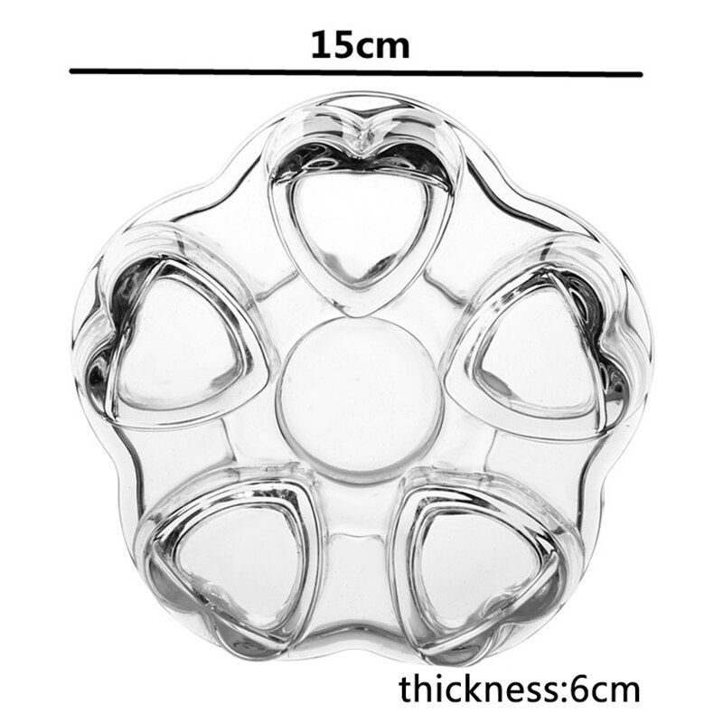 Soporte de vela con calentador, tetera con forma de corazón, vidrio transparente resistente al calor
