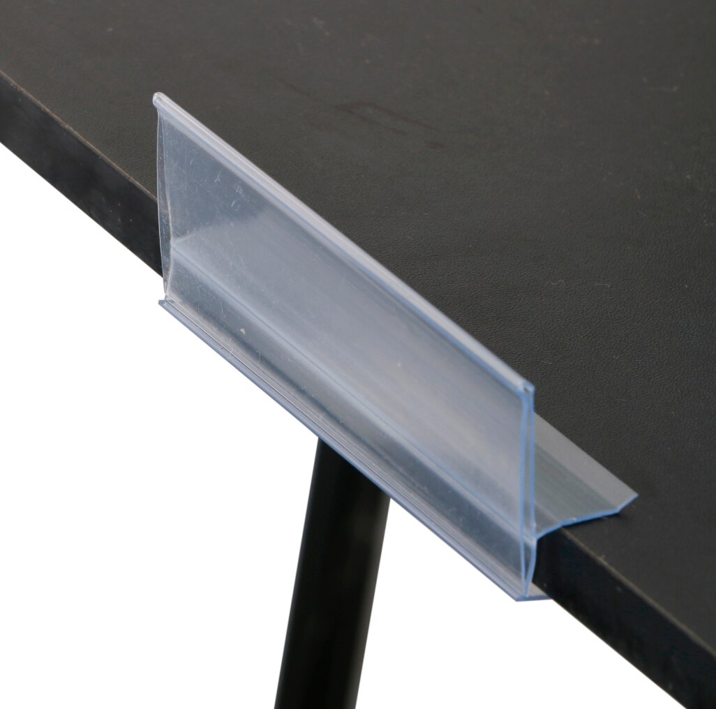 Plank Upc Ticket Label Houder Grips Op Glas: bottom clip