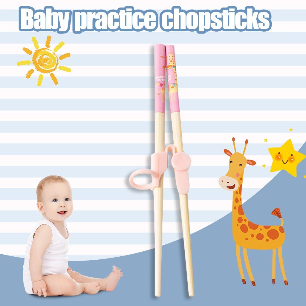 Children Chopsticks Training Helper Learning Trainers Cartoon Cat Fun Chopsticks For Kids Tableware Dinner Eat Learning Portable