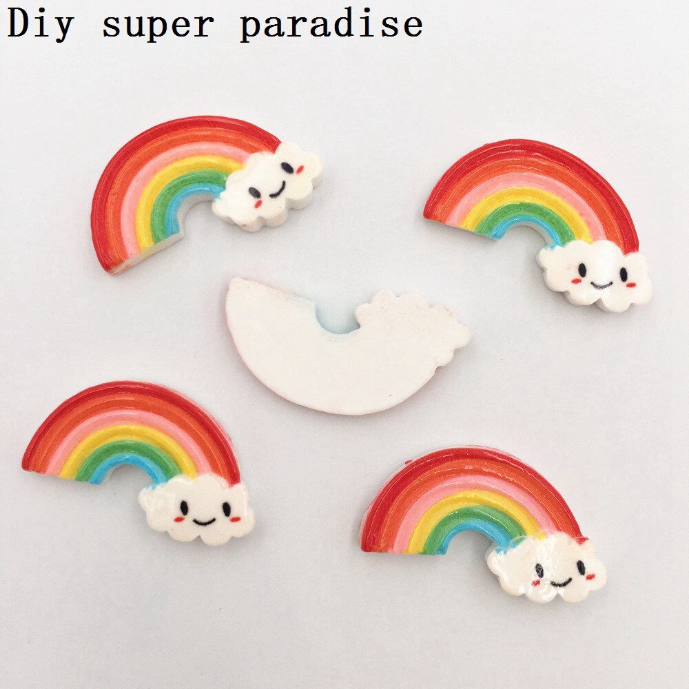 DIY 10 Pcs Resin variety Rainbow Flatback stone child Manual works DIY scrapbook R31: 6