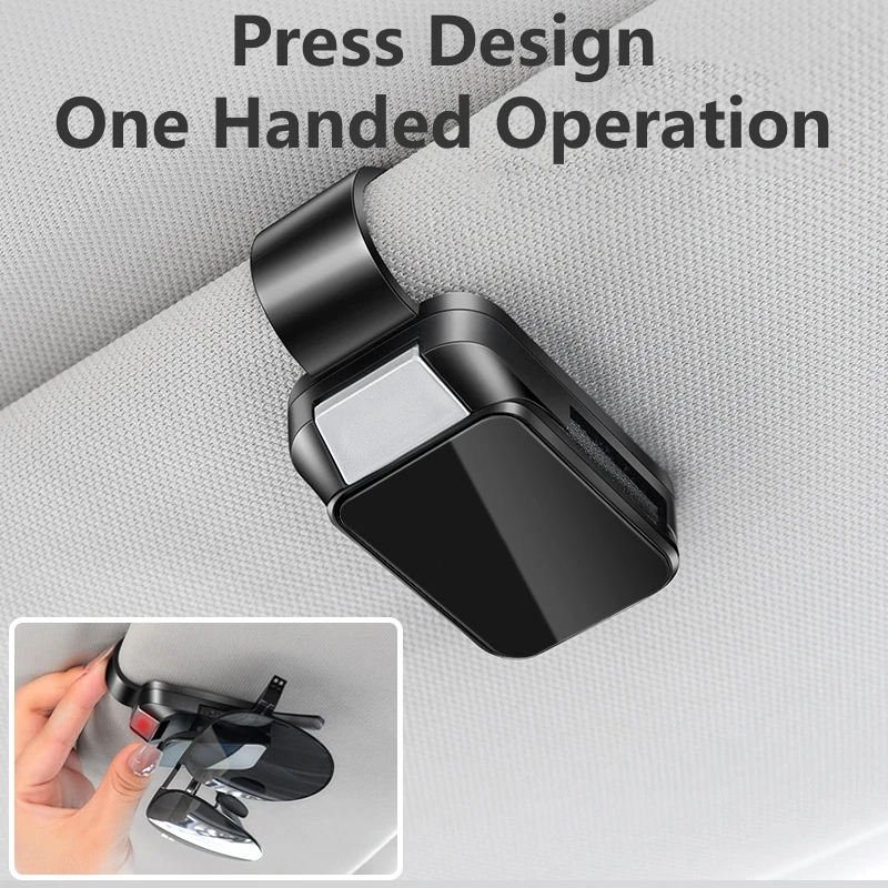 1pc car sun visor glasses clips, interior glasses storage holder, compact storage car interior accessories with alloy buckle