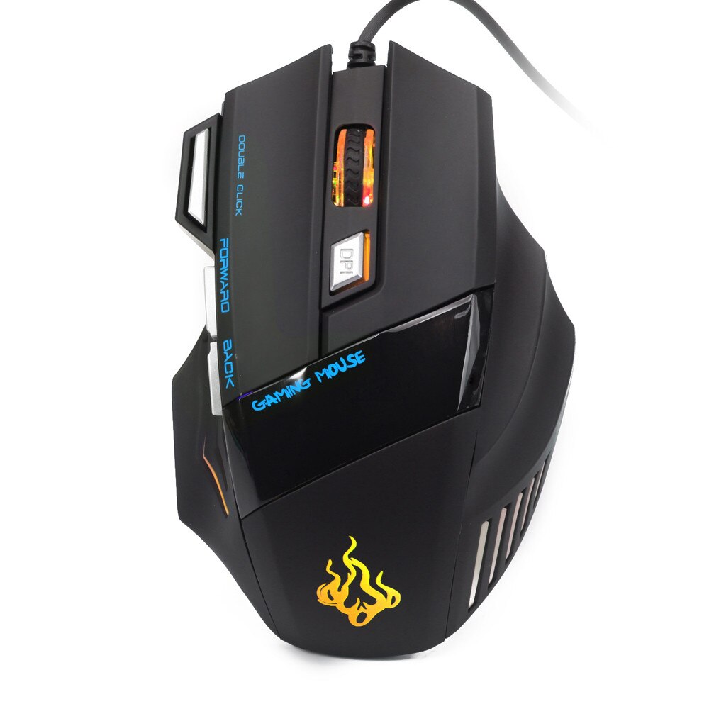 Nowy 5500 Dpi 7 przycisk Led optyczna przewodowa mysz dla graczy z Usb myszy dla Pro Gamer Pc Desktop Office Entertainment akcesoria do laptopa