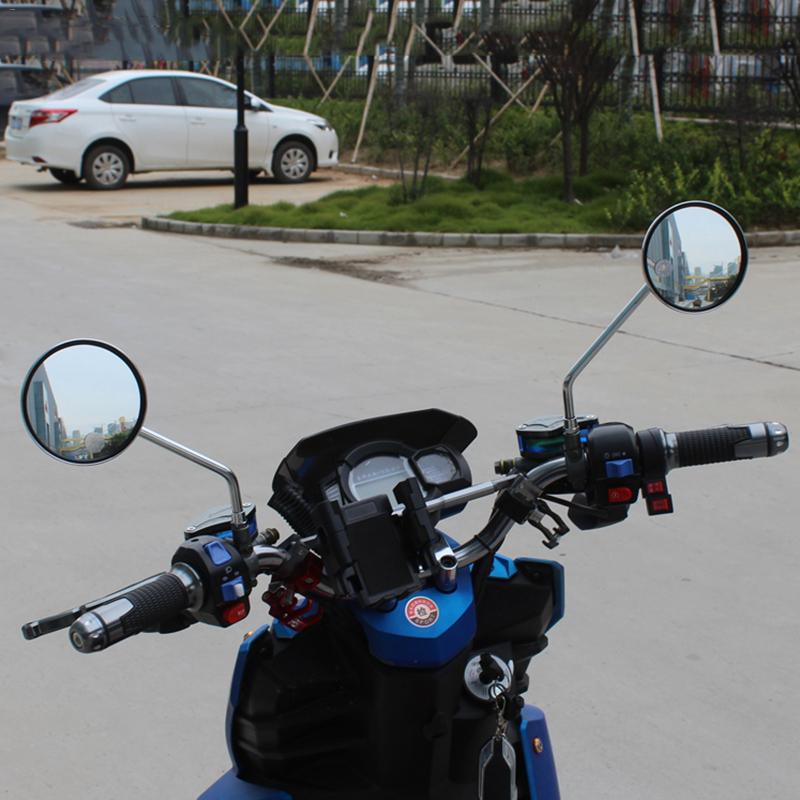 For Honda CBR900RR CBR600F CBR250R CBR650R CBR650F Motorcycle rearview mirror round mirror motorcycle long stem accessories
