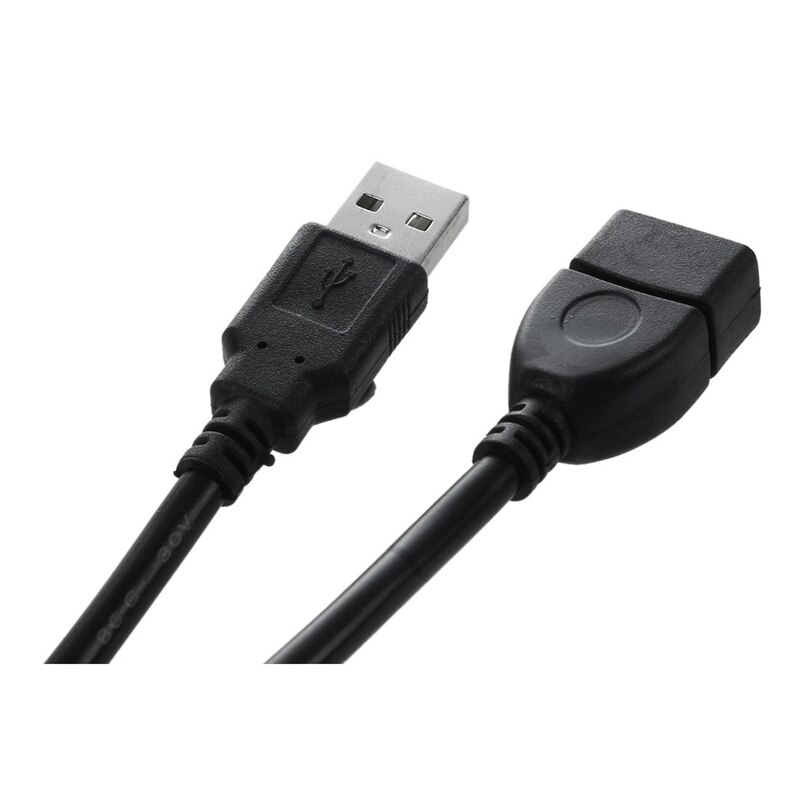 Ultra slim usb hub 4- port usb 2.0 hub sort & usb 2.0 a han til en kvindelig forlængerledning ledningsforlænger til pc laptop sort