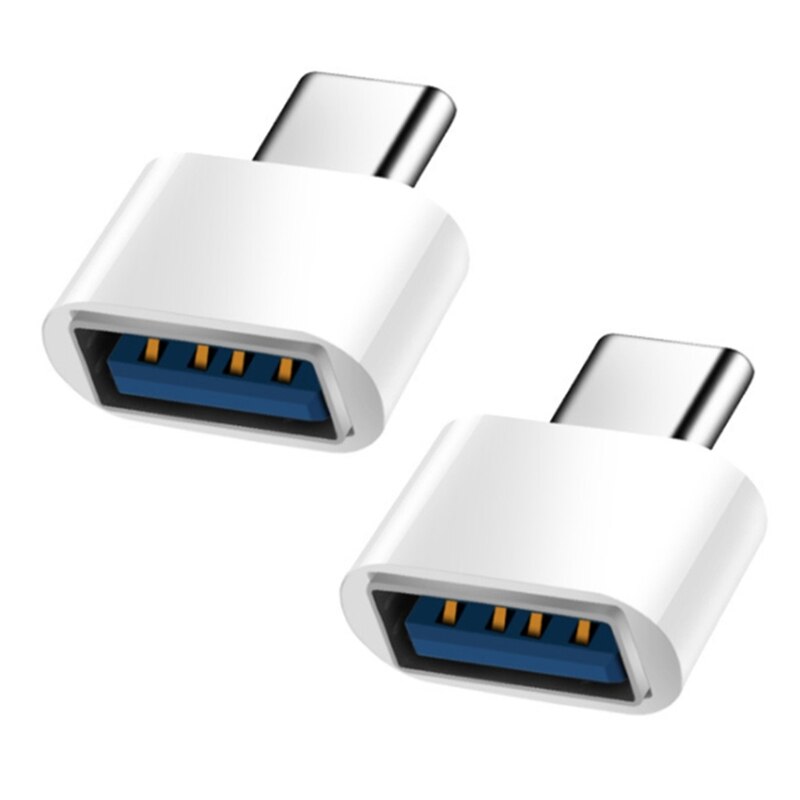 Adaptateur universel type-c vers USB, 2 pièces, Conversion d'interface de Transmission de données, Conversion de charge noir/blanc K1KF: W