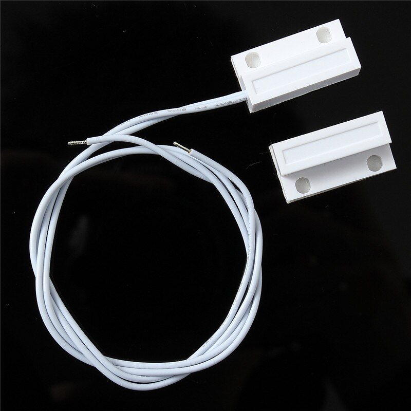 Sourcing map MC-58 NC Alarm Veiligheid Roldeur Garagedeur Contact Magnetische Reed Schakelaar NC NO 40-50mm 1pcs Silver Gray