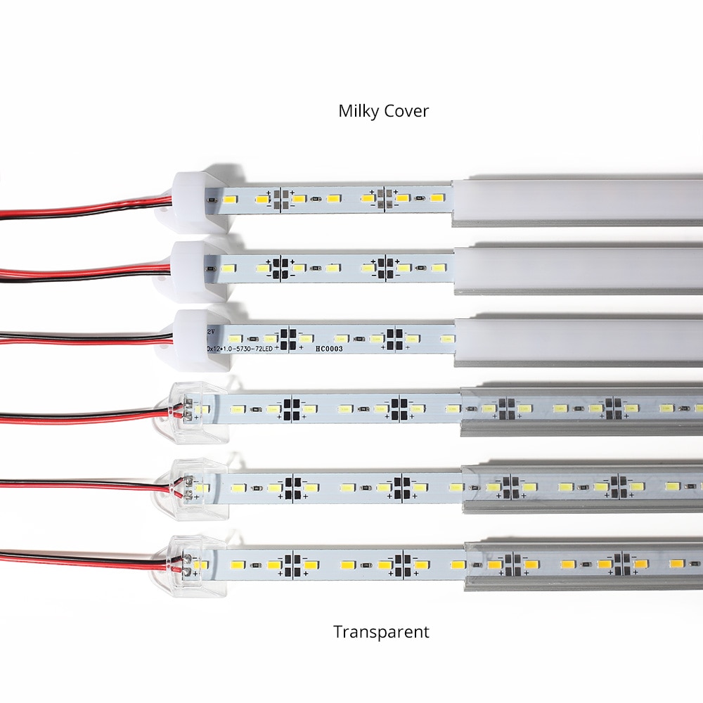 8 stücke 36 LEDs 0,5 mt SMD 5730 LED Bar Licht Hohe Helligkeit Für Zauberstab Ecke Küche Schrank Licht Weiß /warmes Weiß Dekoration Lampe