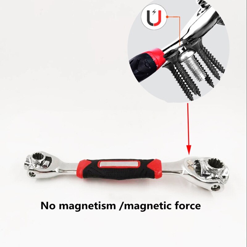 360 Rotatie Dubbele Steeksleutel Set 52 In 1 Multitool Hond Bone Sleutel Voor Auto Reparatie Tools 250Mm Universele socket Wrenchs