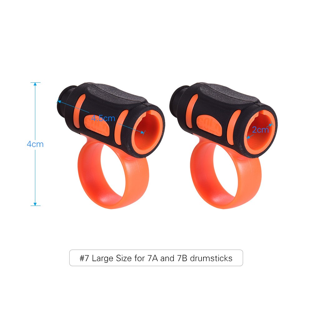2pcs Drum Stick Control Clip ABS + Silicone Material Drumsticks Accessories for Drummer Beginner Musical Accessories: Orange L