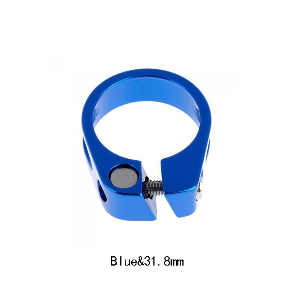 31.8/34,9mm Aluminium Rohr MTB Bike Fahrrad Sattel Sitz Clamp Fit für 27,2mm Sattelstütze Radfahren Teile abrazadera pecas de bicicleta: Blue 31.8mm