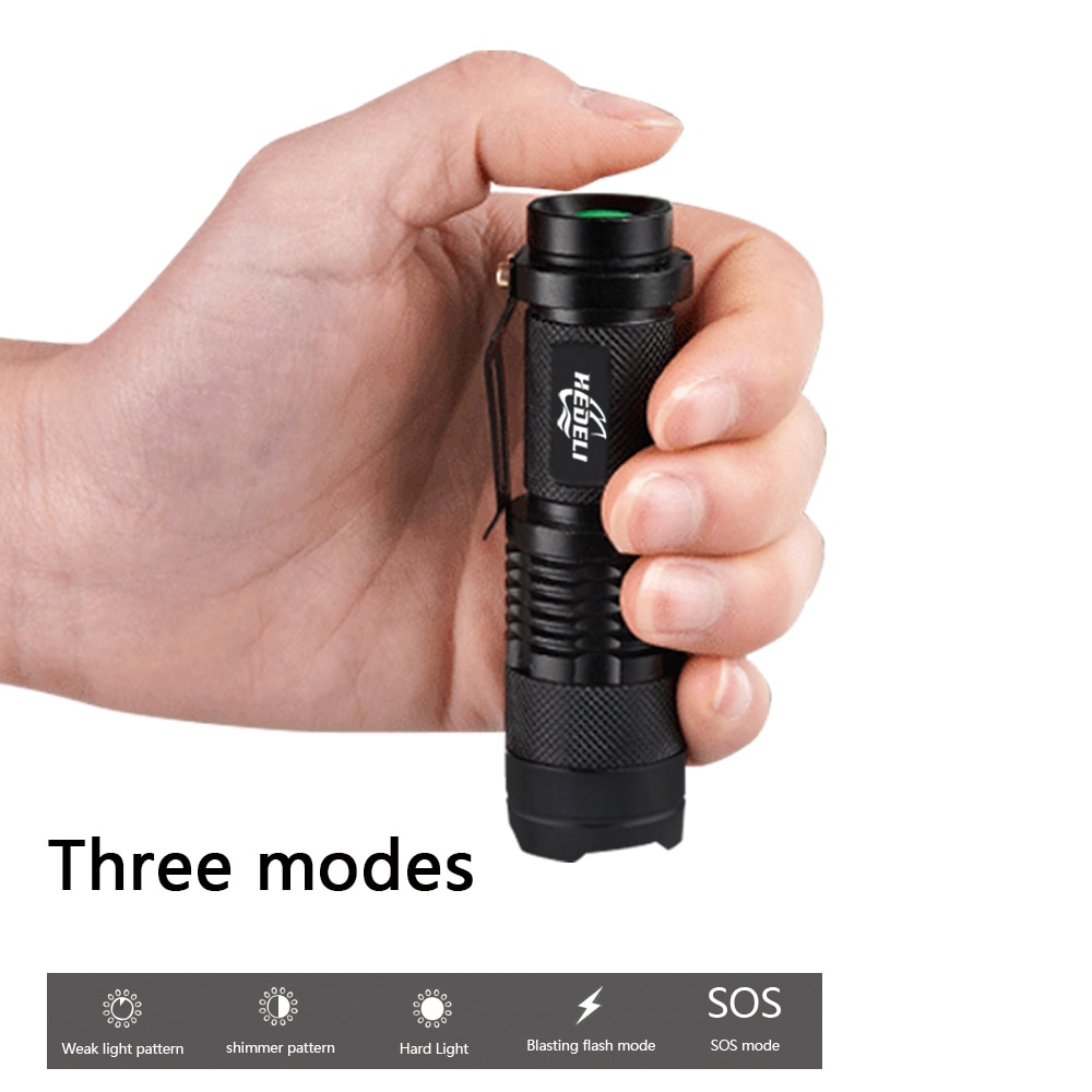 Mini Portable torch 3800LM Waterproof LED Flashlight CREE XML T6 XM L2 5 Modes Zoomable LED Torch penlight Linterna led