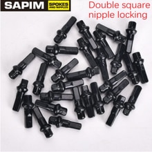 Sapim Double Square Bicycle Spoke Nipple For Mtb Road Rim Carbon Alloy 14G 16MM Aluminum Alloy Black