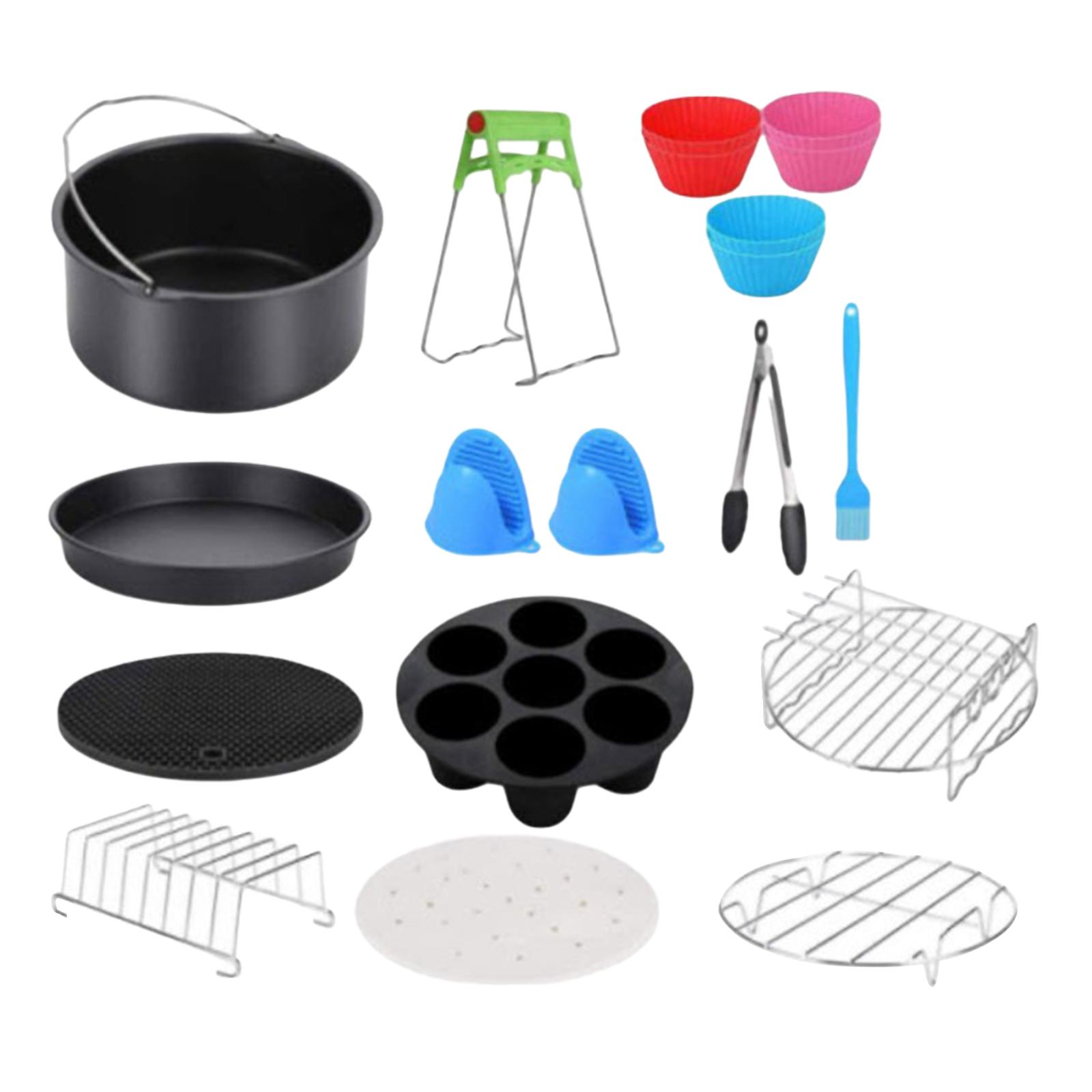 Set of 13 8 inch Air Fryer Airfryer Kit for 3.8 to 8Qt Faster Cooking Fully Equipped