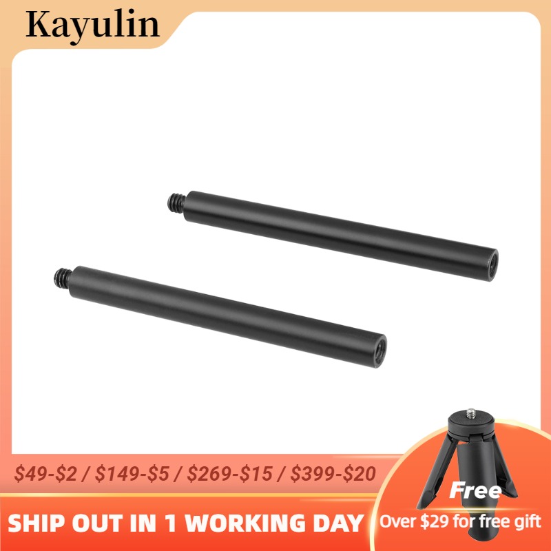 Kayulin 10mm Rod 100mm long rods Male 1/4 Thread to Female 1/4 Mount Connecting Screw for DSLR Camera Photo Studio Accessories