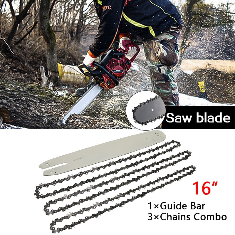 16 Inch Chain Saw Guide Bar With 3Pcs Chains For S... – Vicedeal