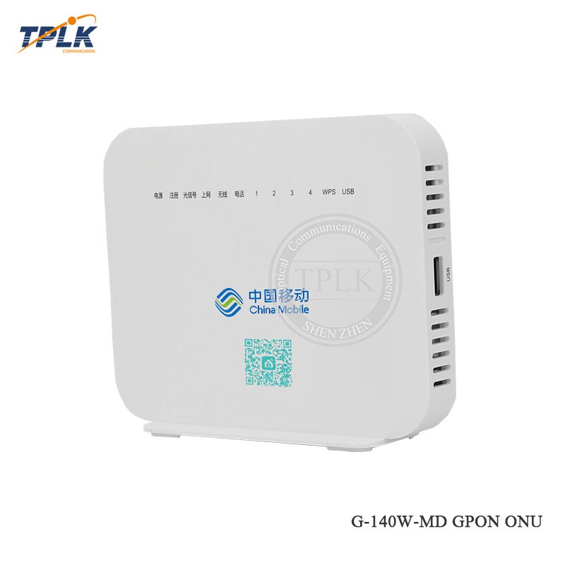 Original Alcatel Lucent G-140W-MD GPON ONU/ONT,With 1GE+3FE+WiFi+1Tel+1USB Port,English/Chinese Firmware,HGU Router Mode