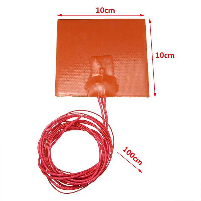 12V 50W grzałka silikonowa Podkładka 100x100mm robić drukarki 3D podgrzewane łóżko mata grzewcza akcesoria silikonowe ocieplenie