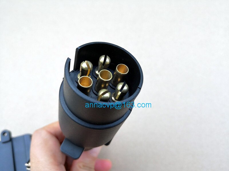7 pin trailer round plug male to 7 pin flat female socket, trailer adapter plug socket trailer parts, trailer connector