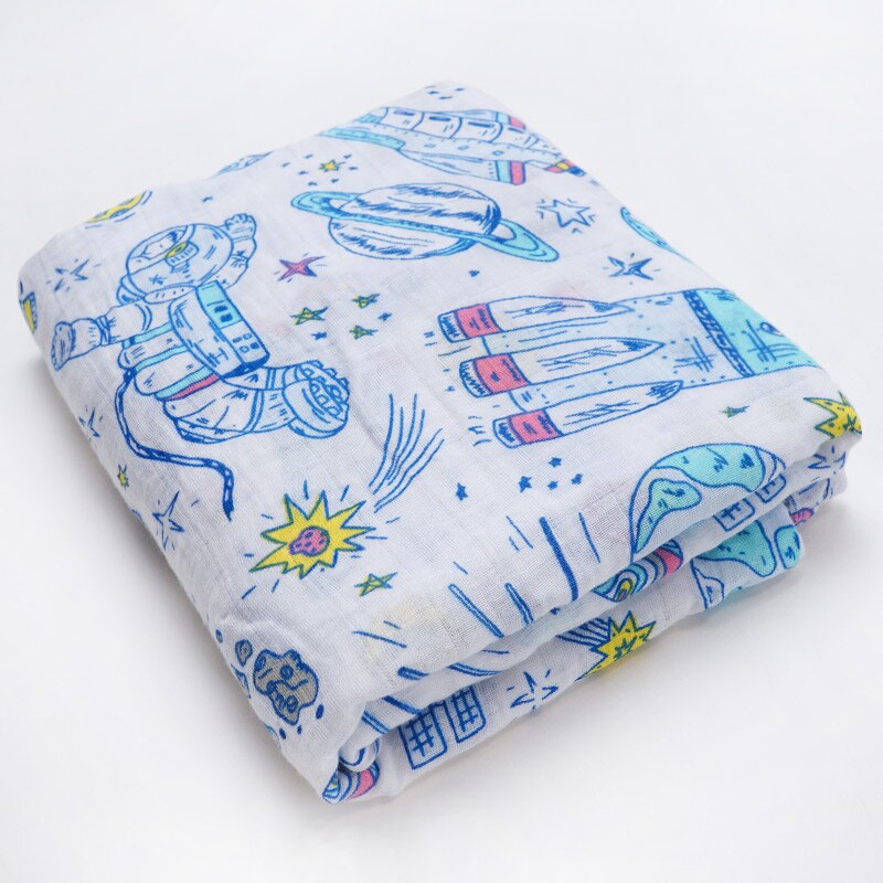 Fashionable Cotton Baby Blankets Newborn muslin Baby Swaddle Wrap Soft Infantil Receiving Blanket baby bed Stroller Accessories: Cartoon