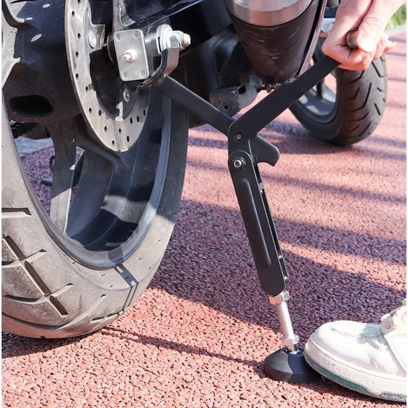 Cavalletto per moto supporto per ruota supporto laterale Paddock riparazione stabile e manutenzione strumento di supporto per parcheggio pieghevole lavoro portatile