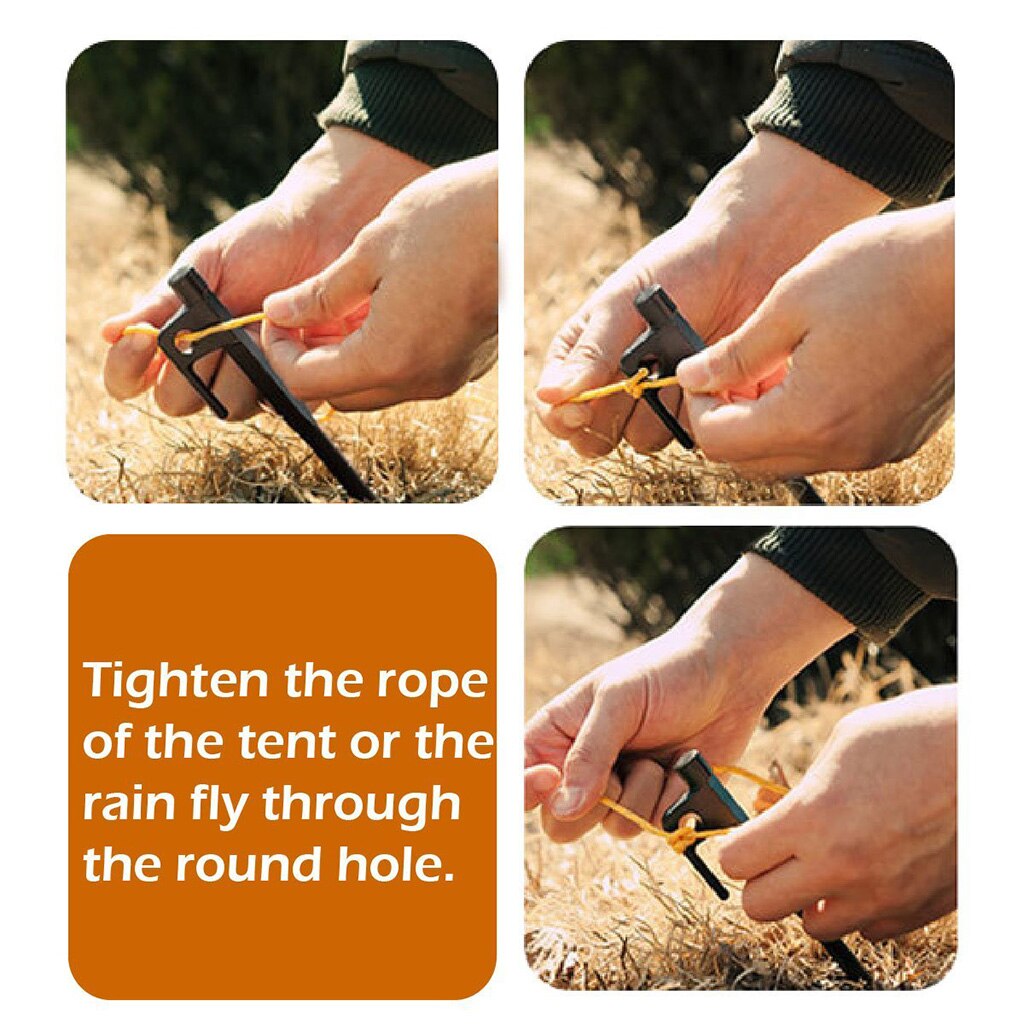 5pcs Outdoor Camping Tent Stakes Awning Tarp Ground Nails Pegs Pins Made of Durable Casting Iron