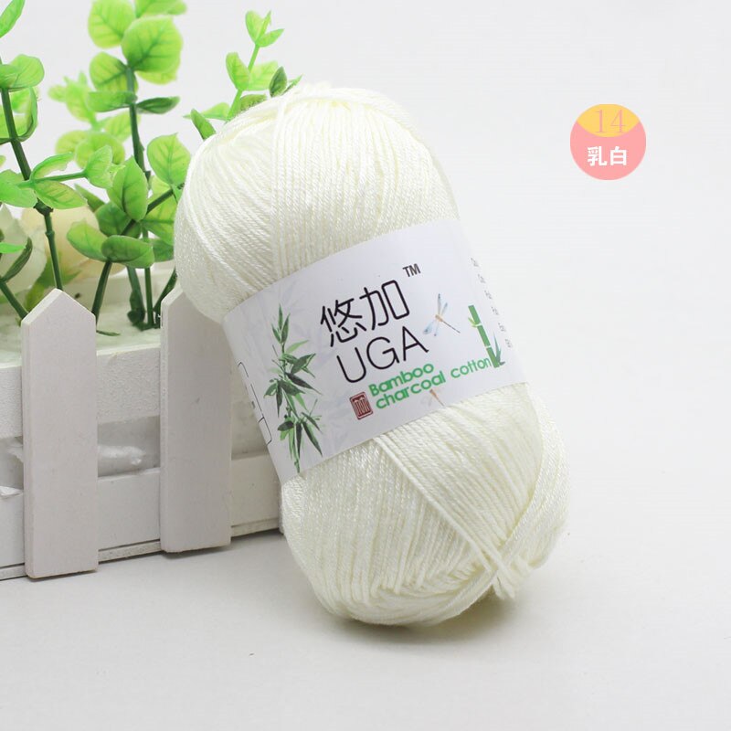 Soft Bamboo Crochet Cotton Knitting Yarn Baby Knit Wool Bamboo Charcoal Cotton Hand Knitting Yarn 50g/pc 6 ply: 12
