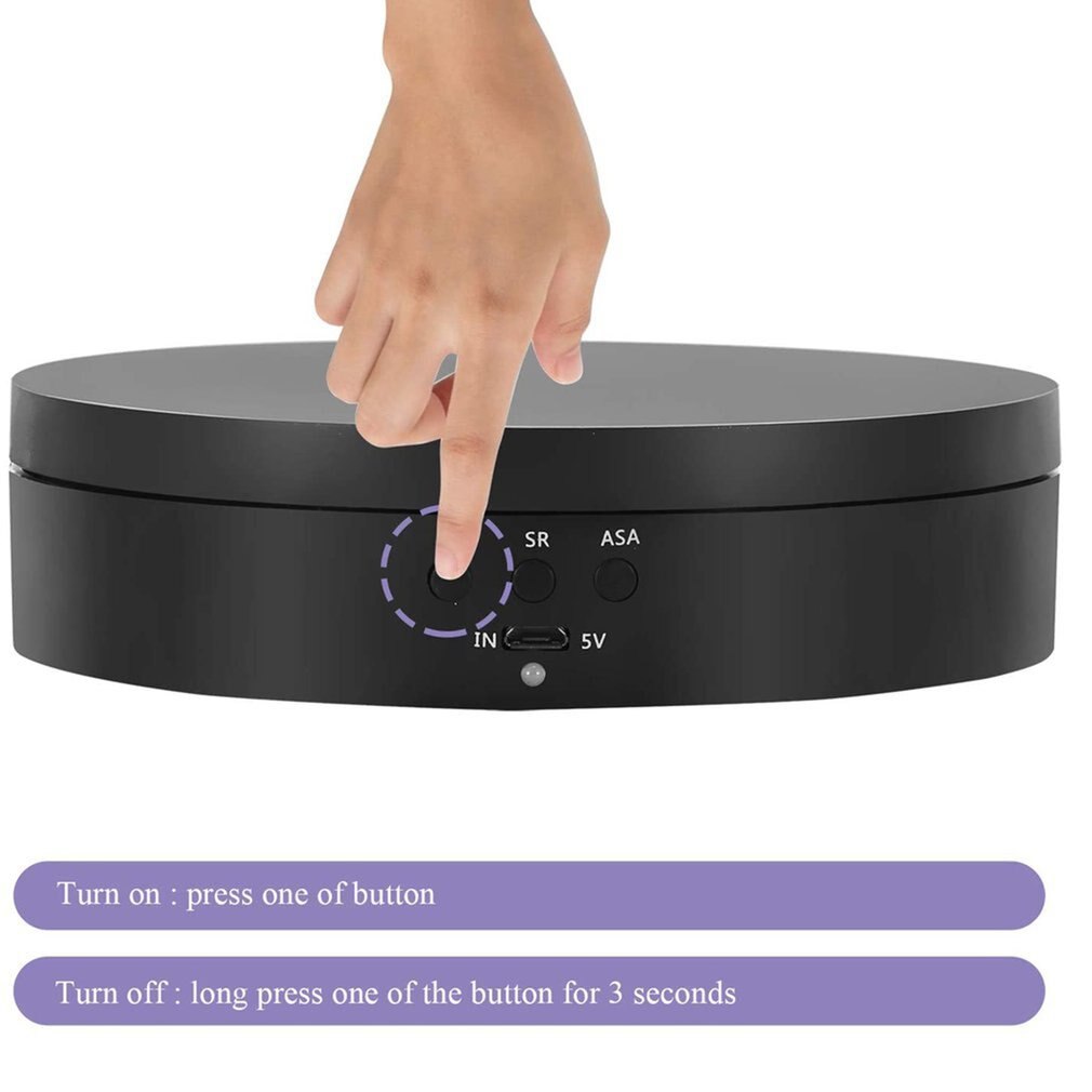 Charging Automatic Turntable Live Turntable Jewelry Electric Rotating Table 360 Degree Rotate Panoramic Display Table