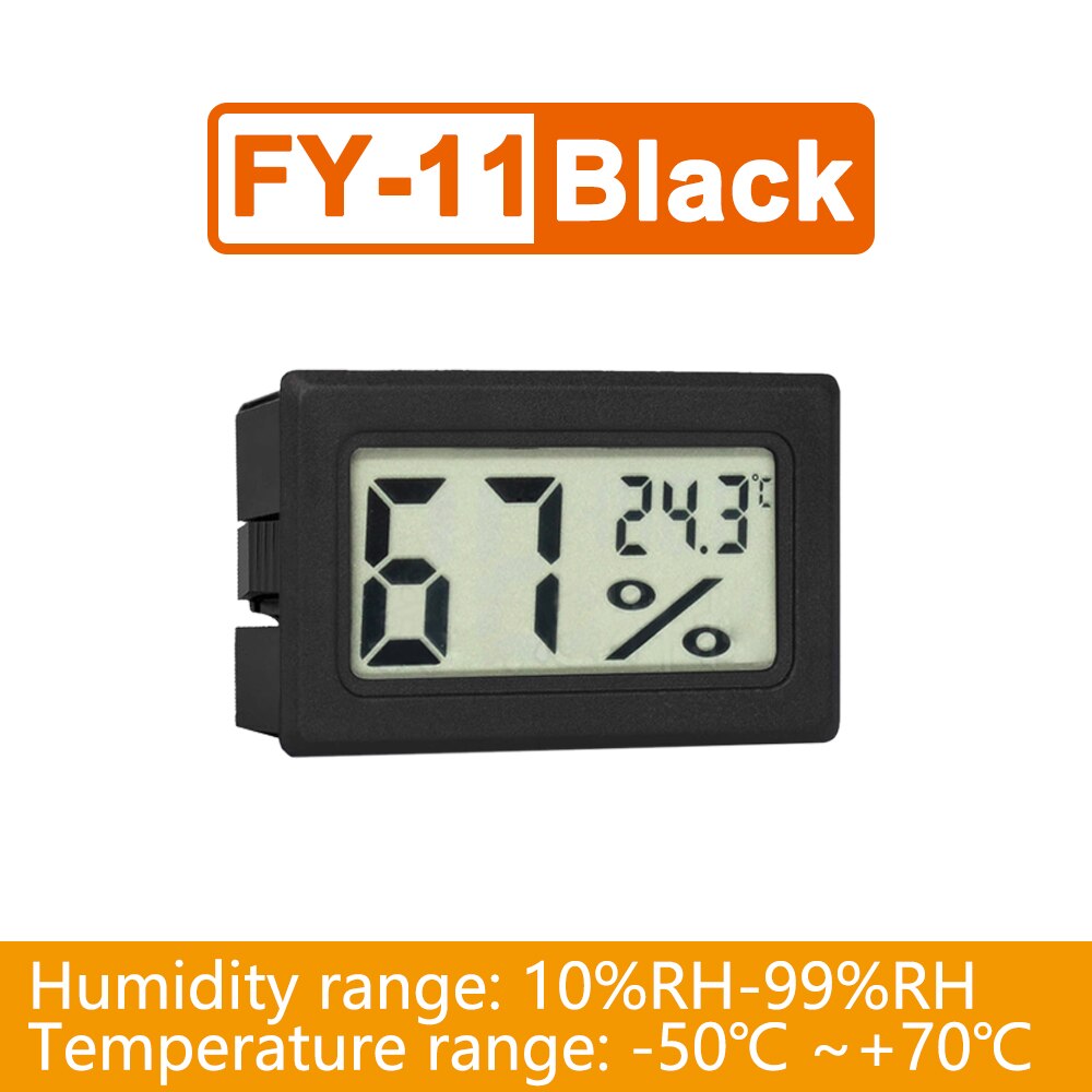 Mini LCD Digital Indoor Temperature Sensor Humidity Meter Thermometer Hygrometer Gauge: without Probe(Black)