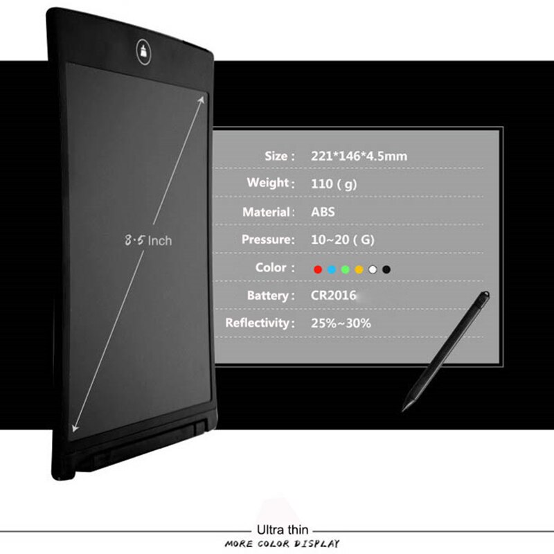 LCD Writing Tablet 8.5 inch Digital Drawing Electronic Handwriting Pad Message Graphics Board Digital Tablets with Stylus Pen