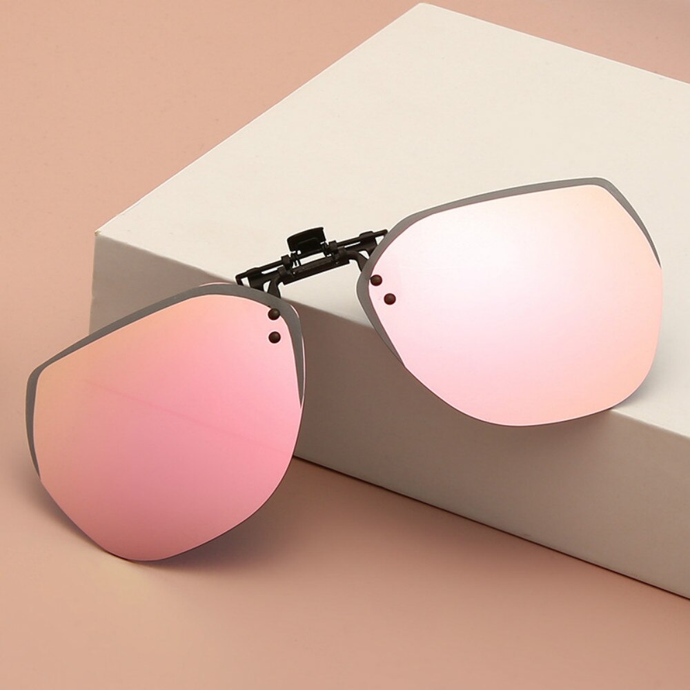 Polarized Clip On Sunglasses Men Women Flip Up Sunglasses Photochromic Driving Glasses Mirrored Sunglasses Night Vision Goggle
