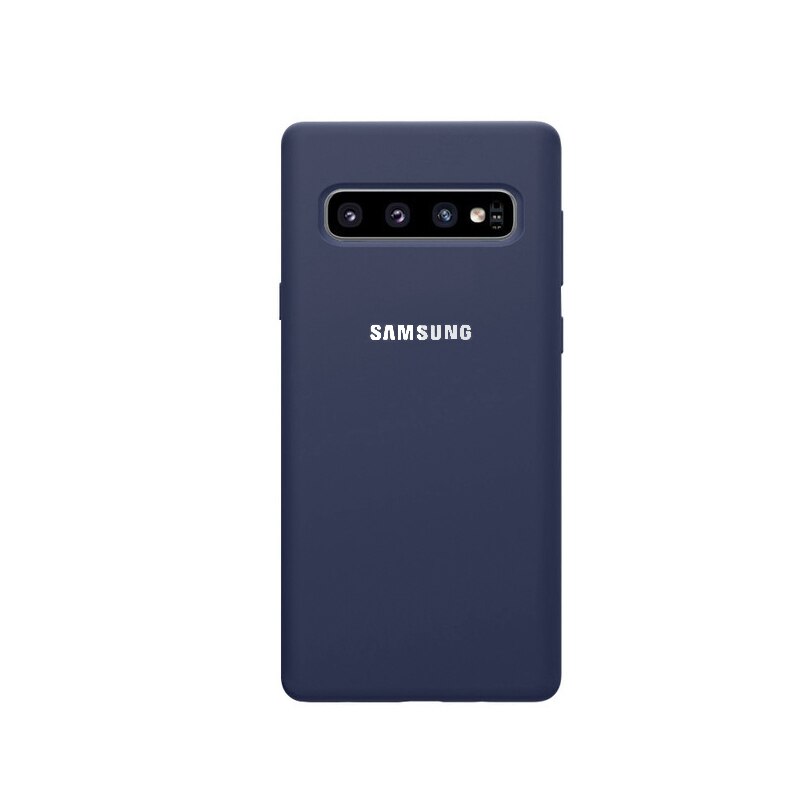 Samsung S10 Case Original Style Samsung Galaxy S10 S10+ S10e S10 Plus case Silicone Bottom Closed soft case Samsung S10 Cover: For Galaxy S10 Plus / Blue