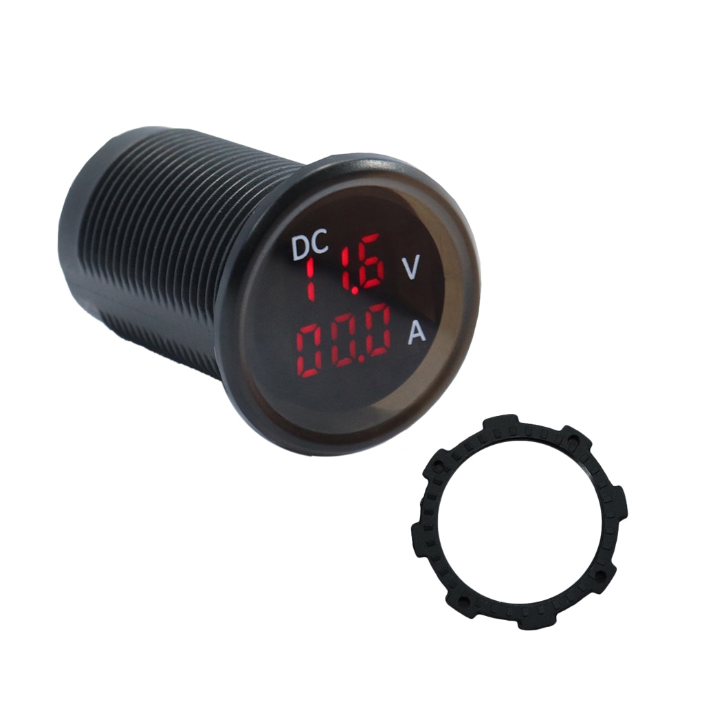 DC 4.5-30V 0-15A Dual Red LED Digital Voltmeter Ammeter Mutifunctional Gauge