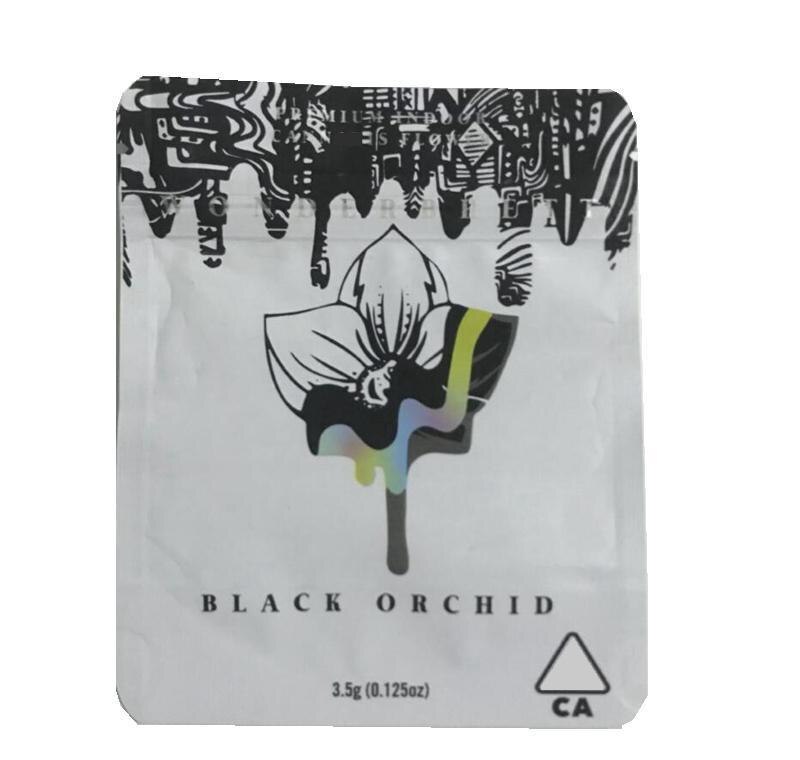 9 Types Wonderbrett Bags 3.5g Soft Touch Skin Mylar Bags Oz Kush Black Orchid Childproof Smell Proof Bags Cookies Bag For Dry He: black orchid