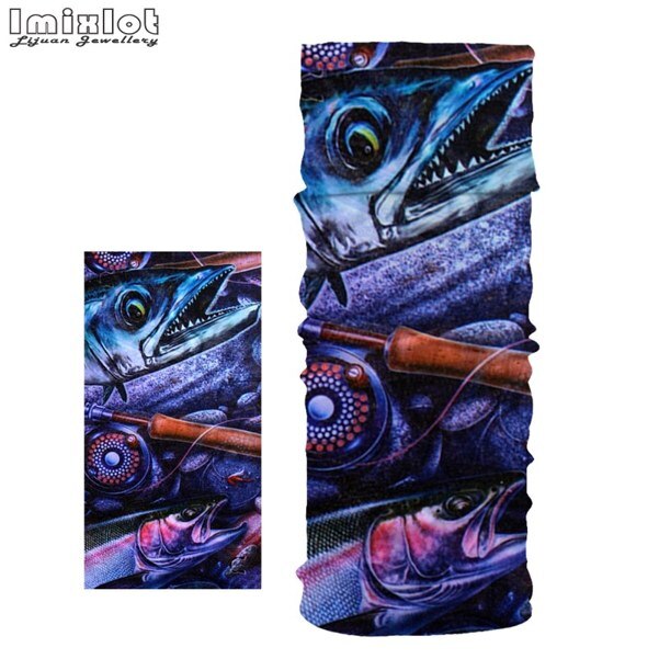 Multifunctionele Polyester Sjaals Gezicht Stofmasker Outdoor Sport Bandana Neck Gaiter Camping Fietsen Hoofddeksels Wandelen Magische Sjaal: C