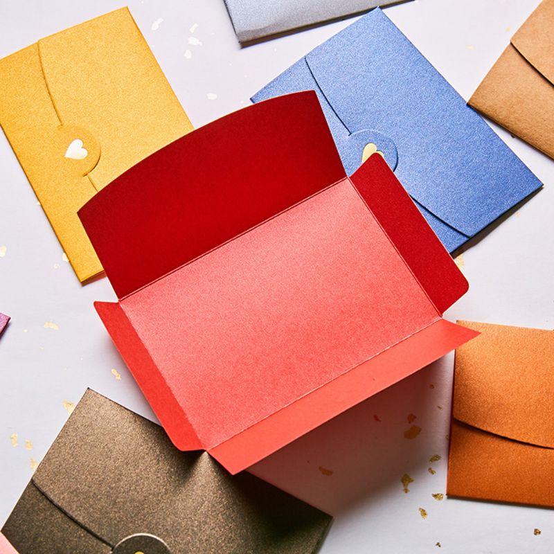 10 stücke Leere Mini Herz retro Papier Umschläge Hochzeit Party Einladung Umschlag Für knapp Grußkarten