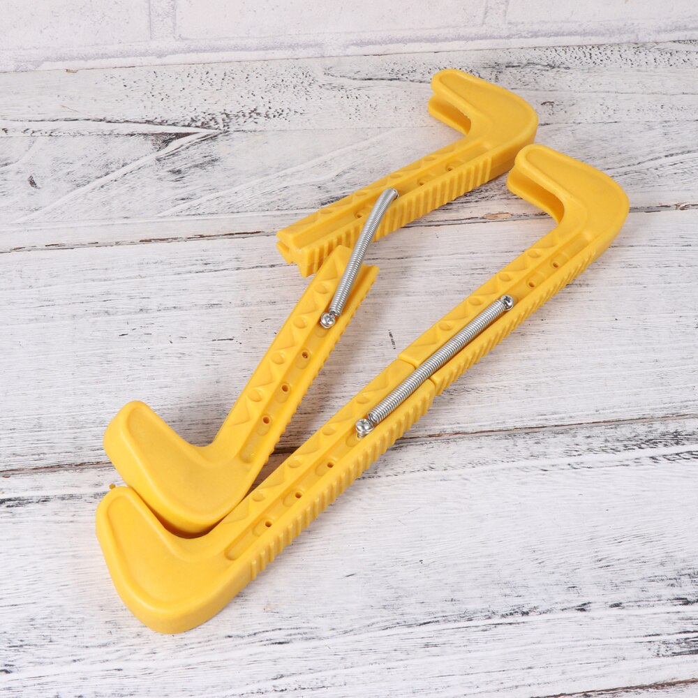 Ice Skate Guards - Adjustable Ice Walking Guards - Figure Protector Covers - Yellow