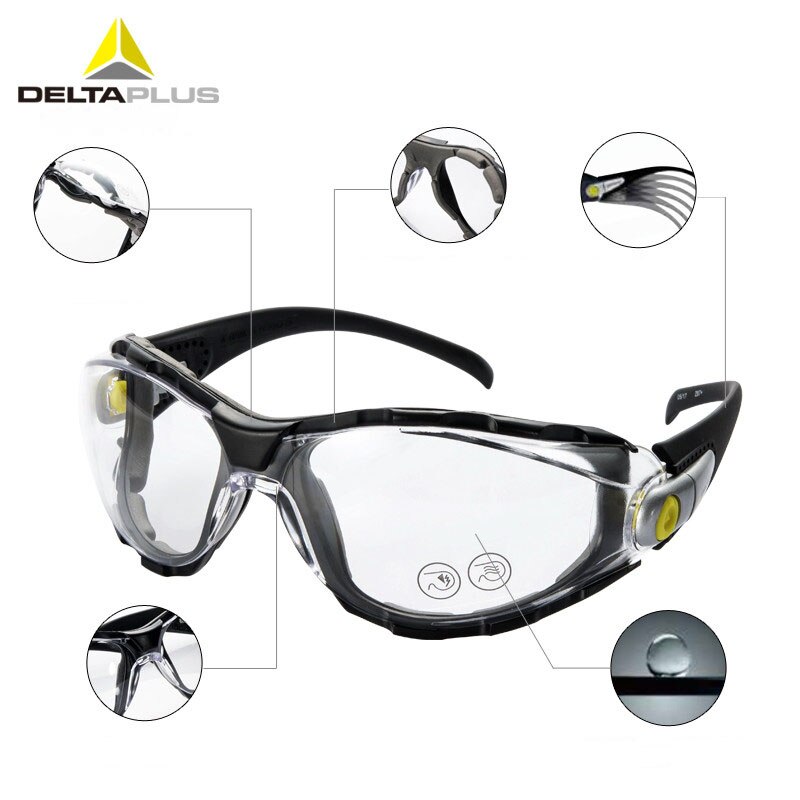 Deltaplus – lunettes de sécurité pour le travail industriel, résistantes au vent, au sable, à la poussière et aux éclaboussures