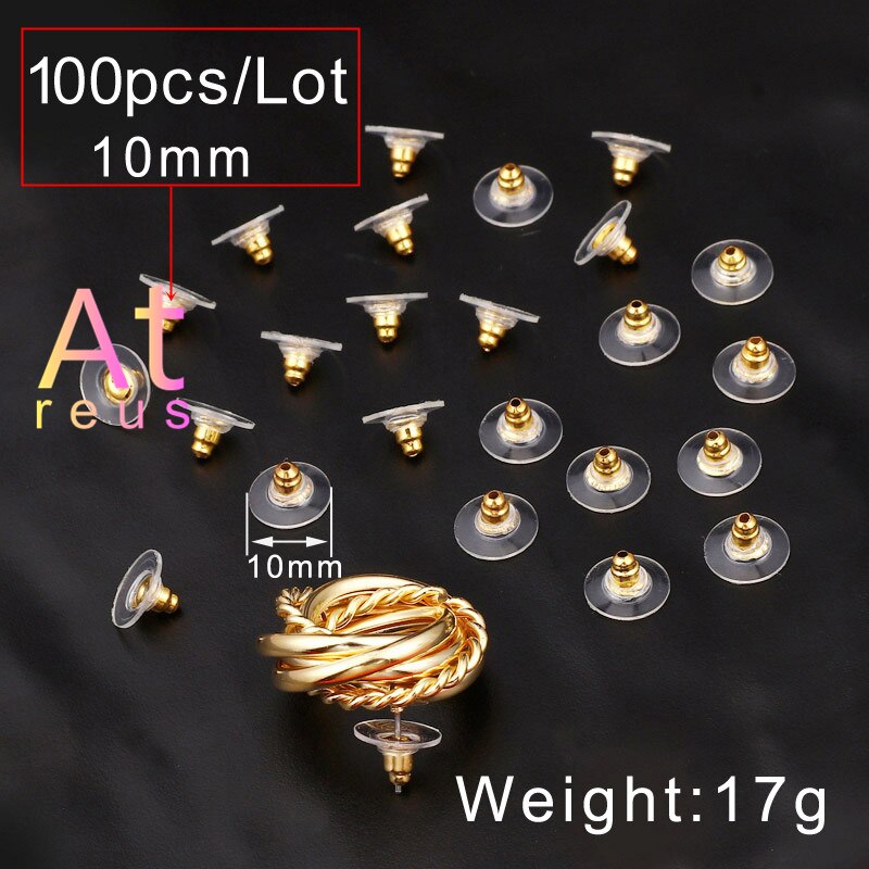 30-1000 Stuks Zachte Siliconen Rubber Earring Back Stoppers Voor Stud Oorbellen Earnuts Frisbee Vlinder Bullet Oordoppen Diy bevindingen: FT381Frisbee100pcs