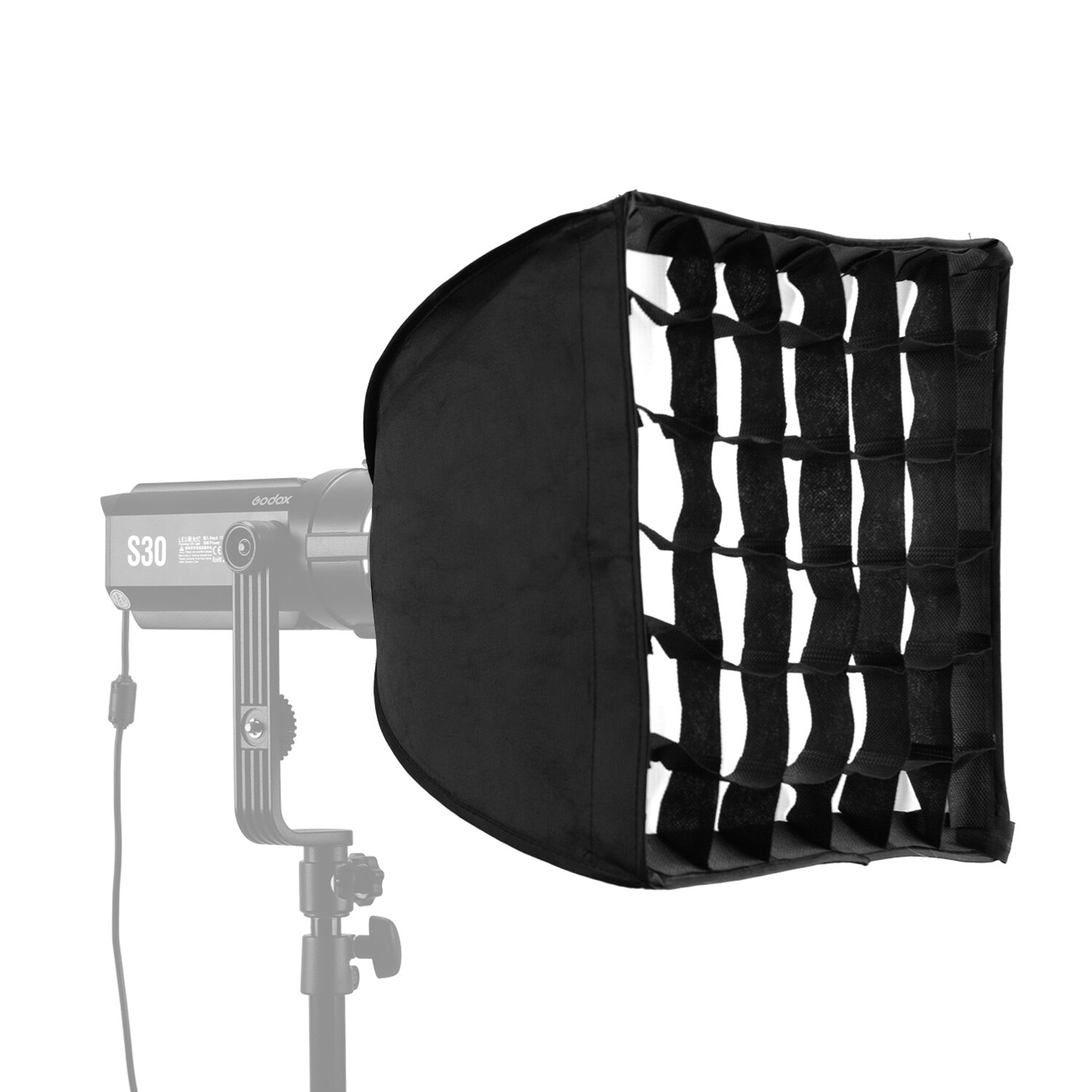 Godox Photography Softbox 30*30cm/ 11.8*11.8in Softbox with Grid Compatible with Godox S30 Focusing LED Video Light