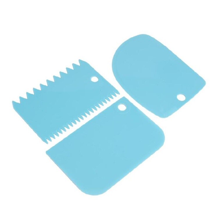 Kitchen Accessories 3PCs/Set Scraper Cake Blade Bread Making Spatula Cutters Cake Model Cake Decorating Tools Kitchen Gadgets: Blue