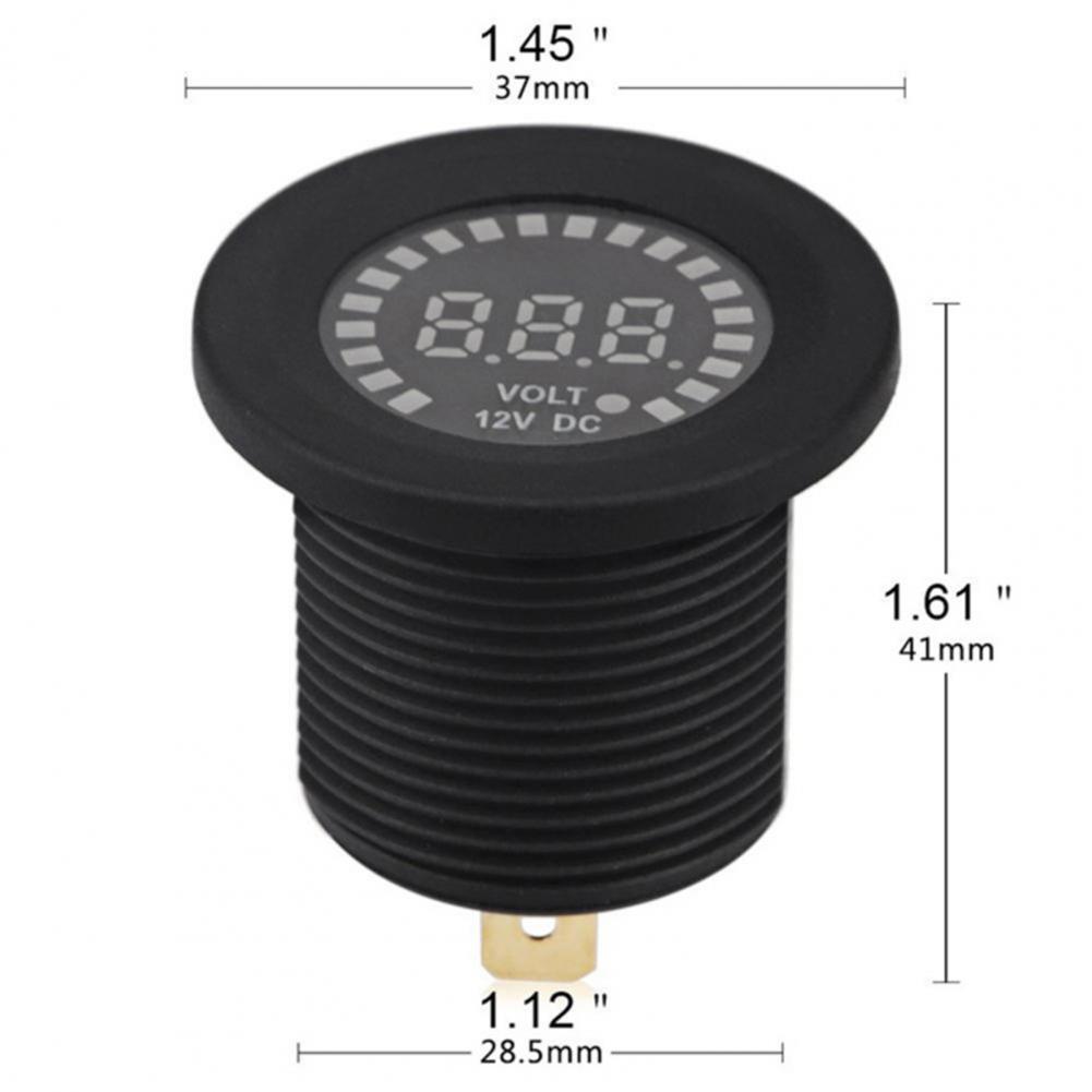 Voltage Meter LED Display Waterproof 12 Volt Digital Voltage Gauge Car Mini Digital LED Voltmeter Voltmeter Motor Accessories