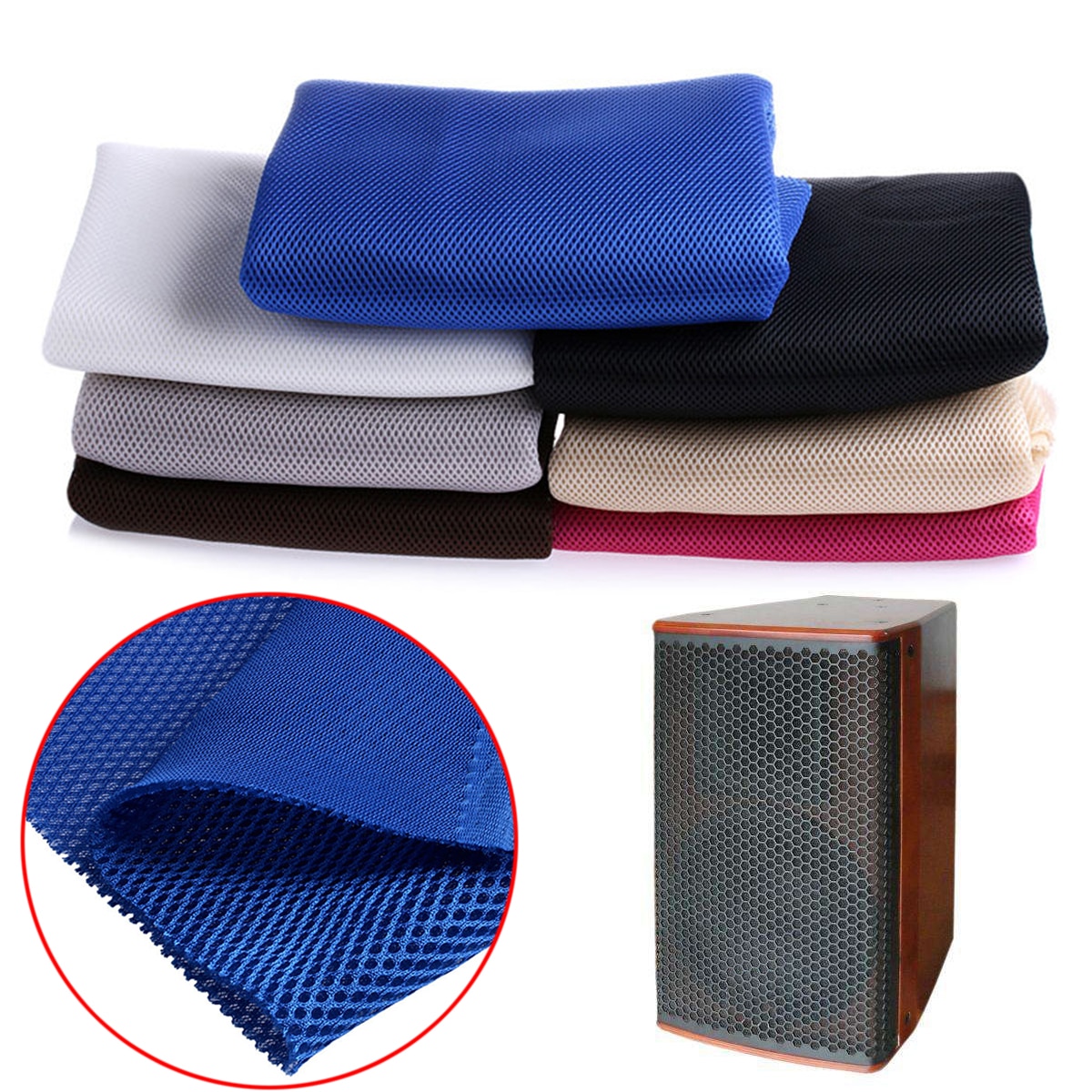 Speaker Mesh Speaker Grill Cloth Stereo Grille Fabric Dustproof Audio Cloth Sound Box Accessory Speaker Accessories