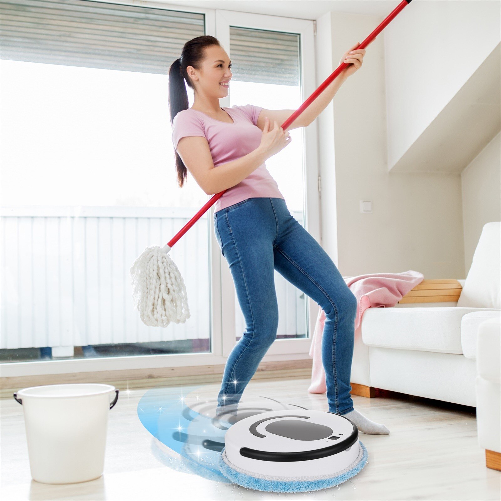 Intelligent Sweeping Robot Floor Washing Wiping Mopping Machine Wet/dry Cleaner Vacuum Cleaner Sweep Household