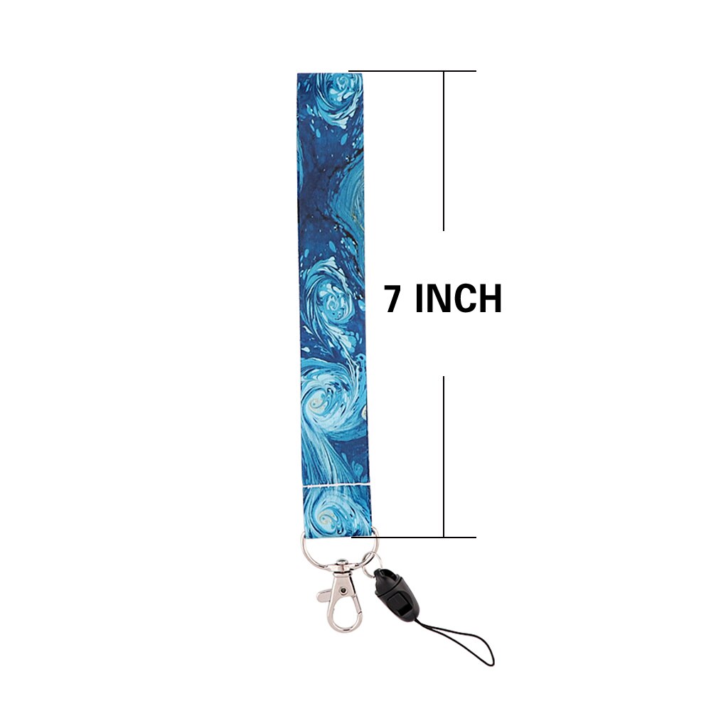 PC3496 Zonnebloemen Hond Poot Monarch Vlinder Schilderen Kunst Sleutelhanger Lanyard Neck Strap Voor Telefoon Keys Id Kaart Korte lanyard: 5