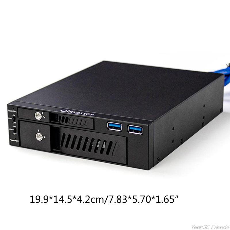 MR-6203 2.5/3.5&quot; Internal HDD SSD Case Box Dual USB Hard Disk Enclosure for PC C63A7HH300281 D02 21