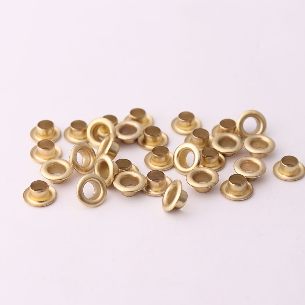 100pcs/lot Eyelet with Washer Leather Craft Repair Grommet Garment Accessories: brass